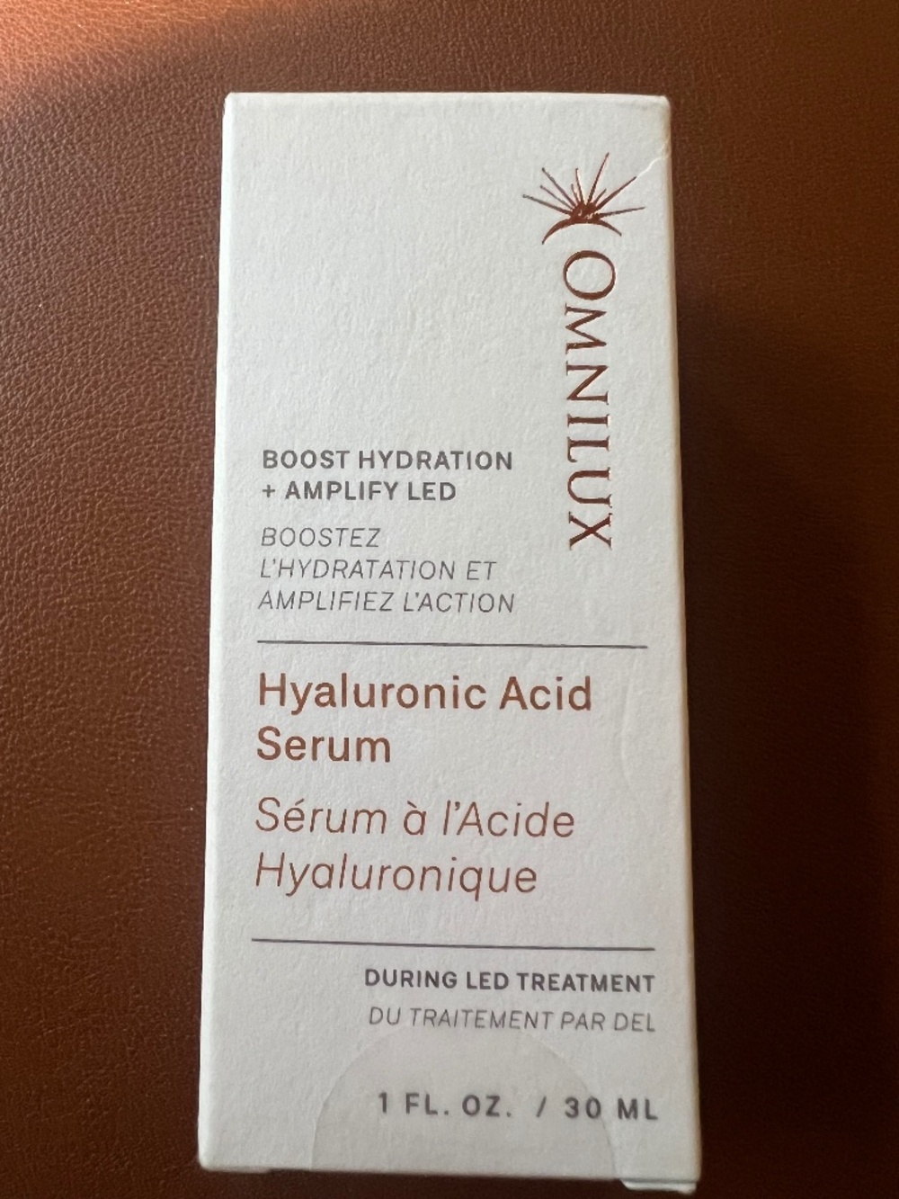 NIB Omnilux Hyaluronic Acid Serum - Brand New Sealed (Full Size)